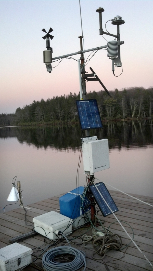 The Lake Lacawac monitoring platform (Credit: Bruce Hargreaves)