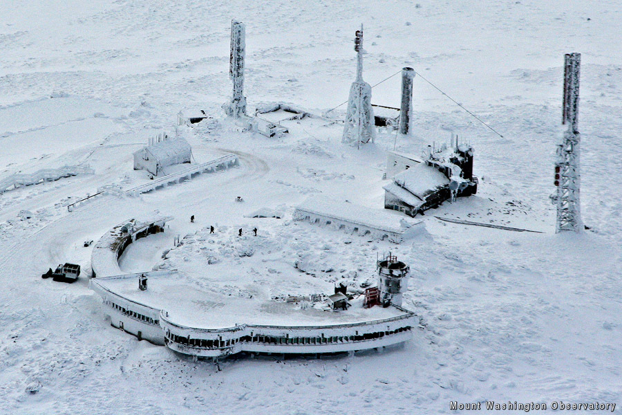 Mount Washington Observatory from above (Credit: Karl Swenson/Mount Washington Observatory Photo)
