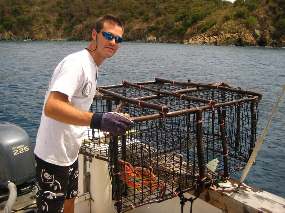 The scientists collected fish with locally made traps (Credit: NOAA)