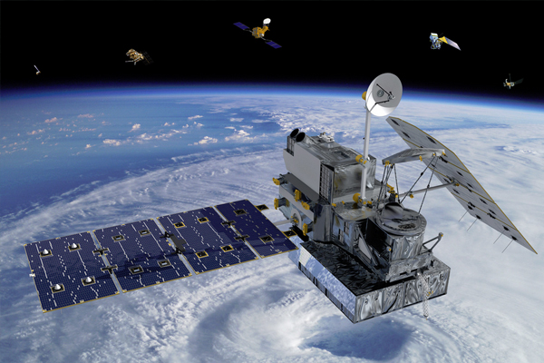 The Global Precipitation Measurement mission is a collaboration between NASA and JAXA. (Credit: NASA Goddard Space Flight Center)