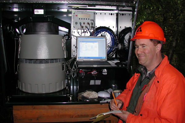 Some stations feature ISCO samplers triggered by optical turbidity sensors. (Credit: Weyerhaeuser)