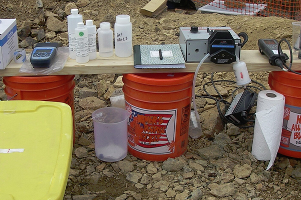 Axis Geochemical is using a variety of instruments to track water quality around mining operations. (Credit: David Levy / Axis Geochemical)