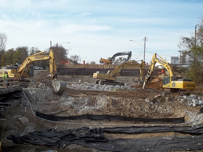 Construction sites loosen soil that could run off into a body of water. Photo Credit: NCDOTcommunications via Flickr