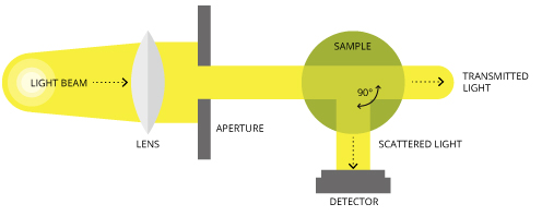 Nephelometric turbidity meters measure light scattered at a 90-degree angle. 
