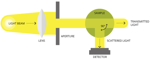 Nephelometric turbidity meters measure light scattered at a 90-degree angle.