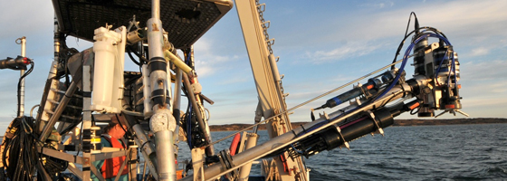 Tripod-mounted optical imaging instruments before being deployed to the seabed (Credit: USGS)