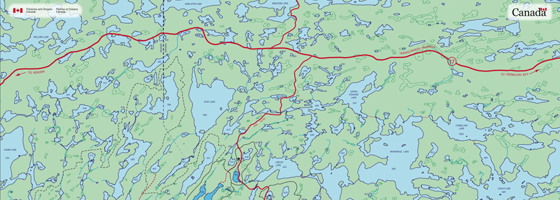 Map of the Experimental Lakes Area (Credit: Experimental Lakes Area)