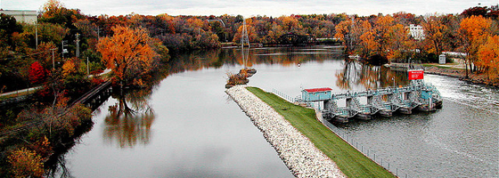 The Fox River, upstream of the Area of Concern boundary (Credit: Larry Page, via Flickr)