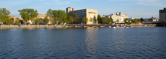 The Lower Fox River waterfront (Credit: Wisconsin DNR)
