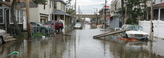 Post-Sandy flooding in Rockaway, Queens. (Credit: Dakine Kane, via Flickr)
