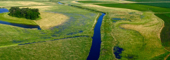 An agricultural section of the Minnesota River watershed (Credit: MPCA)