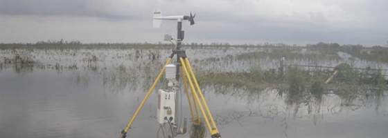 A wind probe deployed for Hurricane Ike in 2009 by the Hurricane Research Team (Credit: Tanya Brown/Hurricane Research Team)