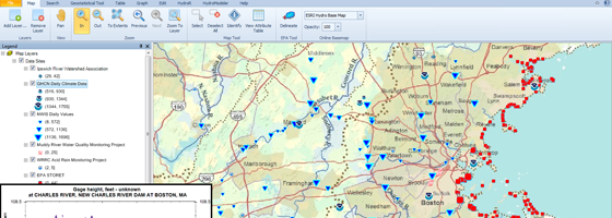 open source data / The HydroDesktop software was built to access the Consortium of Universities for the Advancement of Hydrologic Science's new hydrologic information system (Credit: CUAHSI)