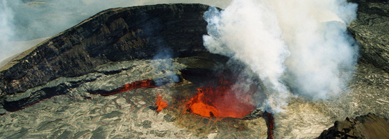 An eruption from one of the vents of Kilauea (Credit: Brean Snelson, via Flickr)