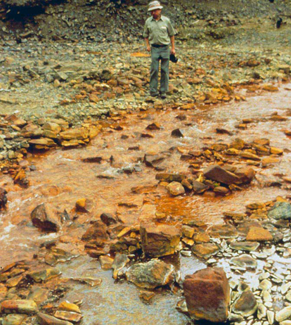Iron contamination in Idaho’s Blackbird Creek (Credit: NOAA)