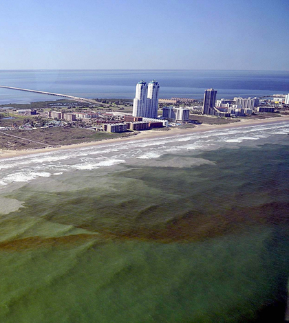 Red tide bloom off the coast of Texas (Credit: Chase Fountain, Texas Parks & Wildlife)