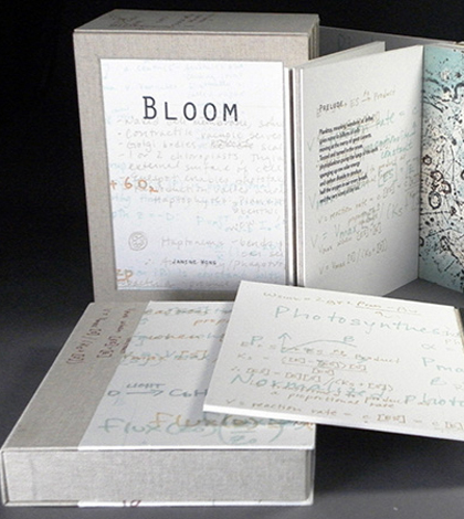 Bloom included prints; diagrams and thoughts from a lab notebook; and a poem written by Halliday. (Credit: Janine Wong)