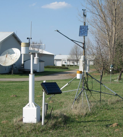 A Michigan State University Enviro Weather Station (Credit: Michigan State University)