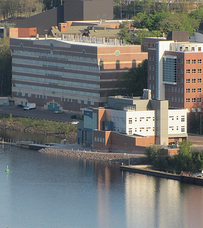 Great Lakes Research Center at Michigan Tech waterfront