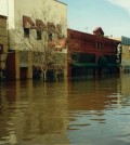 Downtown Grand Forks, North Dakota, during the Red River of the North flood on April 21, 1997 (Credit: USGS)
