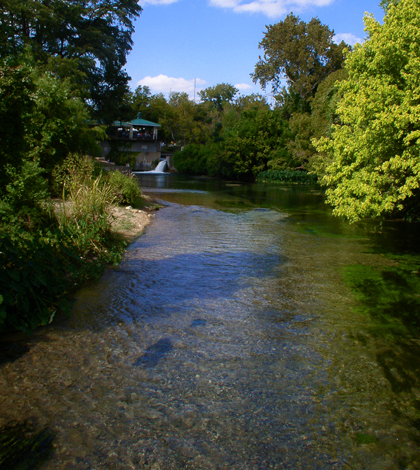 The San Marcos River downstream from its headwaters (Credit: WisdomFromIntrospect, via Wikimedia Commons)