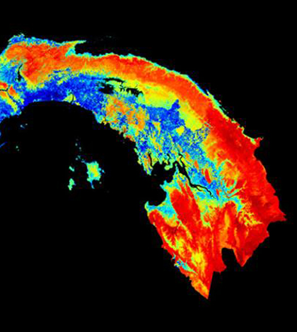 Image: Carbon map of Panama (Credit: Carnegie Institution for Science)