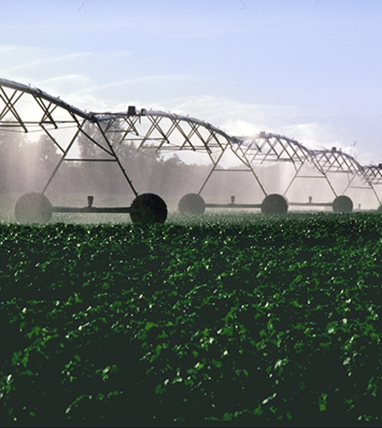 Center-pivot irrigation(Credit: USDA)