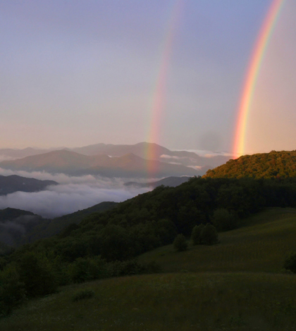 Rainbow captured by a web cam at Great Smoky Mountains National Park (Credit: U.S. National Park Service)