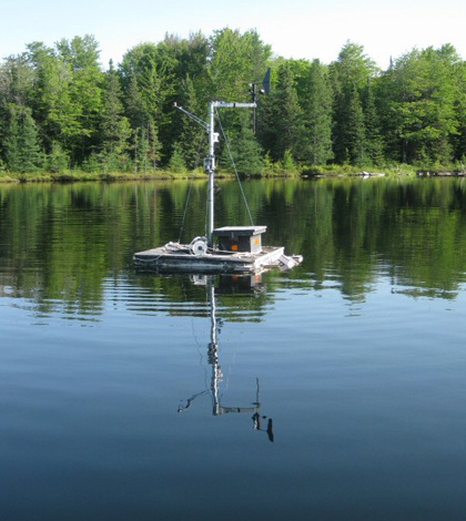 A continuous water quality monitoring platform on Peter Lake helped raise alarms that the system was approaching an ecological tipping point (Credit: Ryan Batt)