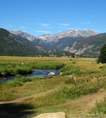 The Big Thompson River flows through Rocky Mountain National Park (Credit: USGS)