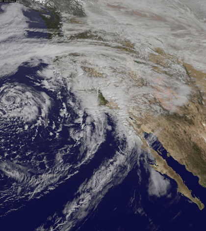 The February storm dropped inches of rain on drought-stricken California (Credit: NASA's Goddard Space Flight Center)