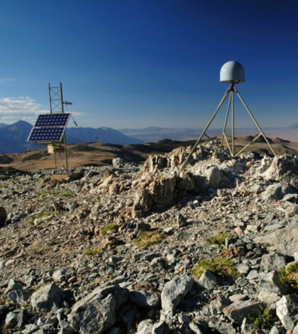 Modest vertical uplift of GPS stations in across Central California is attributed to human-caused groundwater depletion in the adjacent San Joaquin Valley. (Credit: UNAVCO)