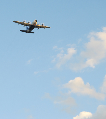 The C-130 research plane used in the FRAPPE study (Credit: Barbara Flocke)