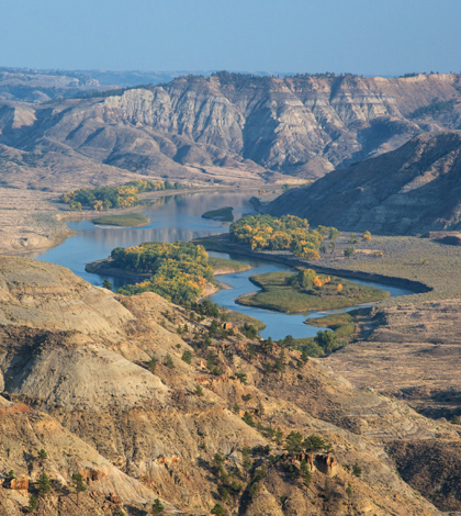 The Missouri River flowing through Upper Missouri Breaks National Monument (Credit: Bureau of Land Management, via Flickr)
