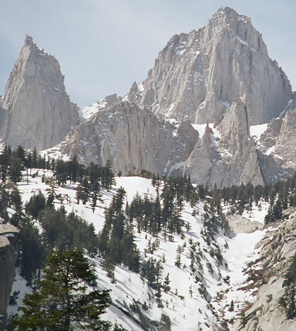 Mount Whitney in the Sierra Nevada is the highest peak in the contiguous U.S. (Credit: Geographer, via Wikimedia Commons/CC BY 1.0)