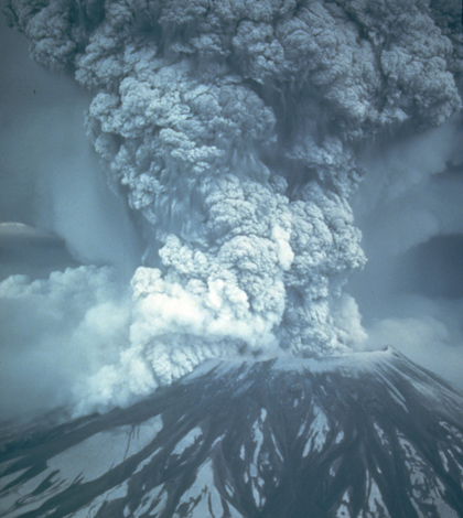 Scientists are still dealing with aquatic effects of sediment from the 1980 eruption of Mount St. Helens (Credit: Austin Post)