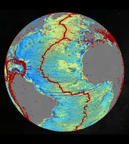 A marine gravity model of the North Atlantic. (Credit: David Sandwell, Scripps Institution of Oceanography, UC San Diego)