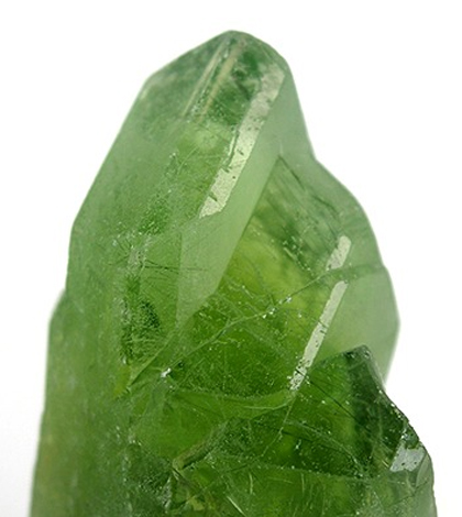 Crystal of olivine. (Credit: Rob Lavinsky)