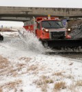 Road salt runoff may contribute to a rise in chloride concentrations of streams. (Credit: Kansas Department of Transportation)
