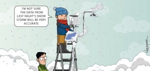 Frozen weather station