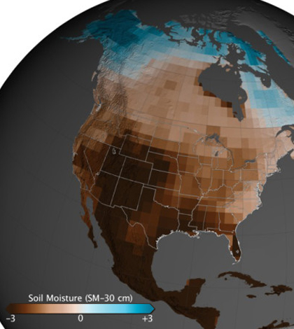 Scientists claim that soil moisture is set to decline for the foreseeable future. (Credit: NASA's Goddard Space Flight Center)