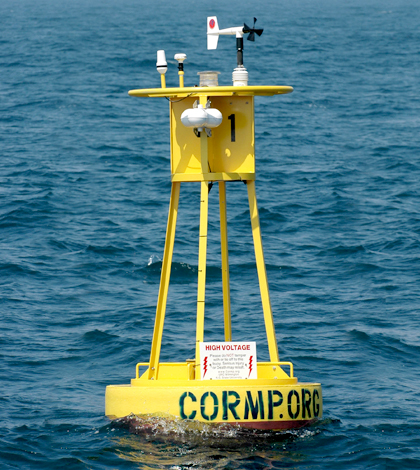 Buoy 41036 provided critical data, but maintenance costs became more than CORMP could cover. (Credit: UNCW/Jamie Moncrief)