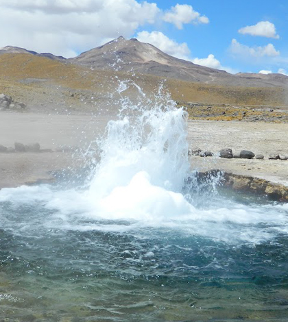 A geyser studied by UC Berkeley scientists. (Credit: University of California, Berkeley)