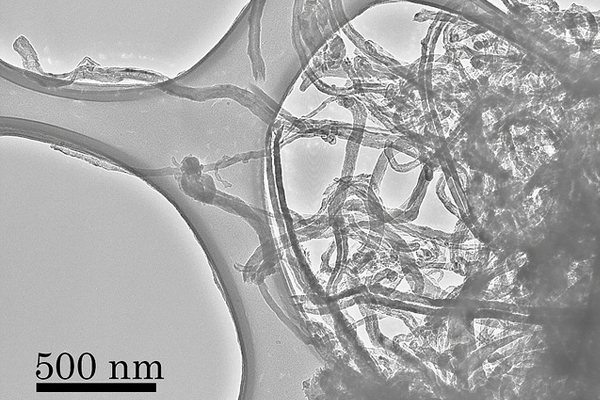 Carbon nanotubes are used in a wide variety of modern materials for their structural durability, low weight and unique conductive properties. (Credit: NASA Goddard Space Flight Center)