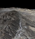 A computer model of the San Andreas Fault in California. (Credit: NASA/JPL/NIMA)