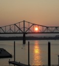 The sun sets on the Ohio River in Louisville, Kentucky. (Credit: Louisville U.S. Army Corps of Engineers)