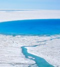 Greenland glacial lake. (Credit: Laura Stevens, Woods Hole Oceanographic Institution)