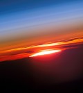 Profile of the atmosphere and setting sun. (Credit: NASA)