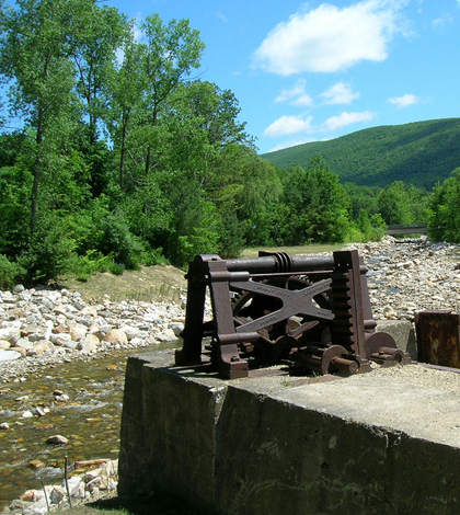 The remains of the Briggsville Dam following its removal. (Credit: Martha Naley / U.S. Fish and Wildlife Service)
