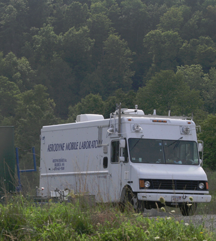 Air quality measurements were taken using the Aerodyne Research Mobile Laboratory. (Credit: Drexel University)